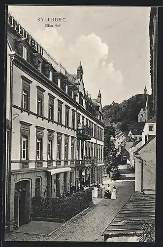 AK Kyllburg, Strassenpartie mit Eifler-Hof