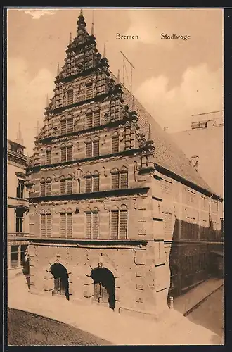 AK Bremen, Ansicht der Stadtwage