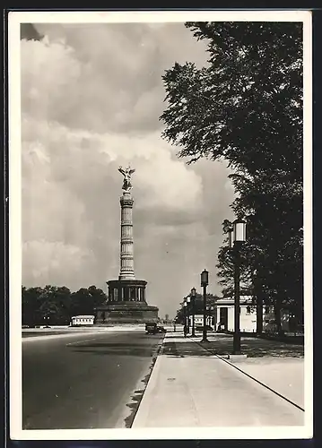 AK Berlin-Tiergarten, Blick zur Siegessäule