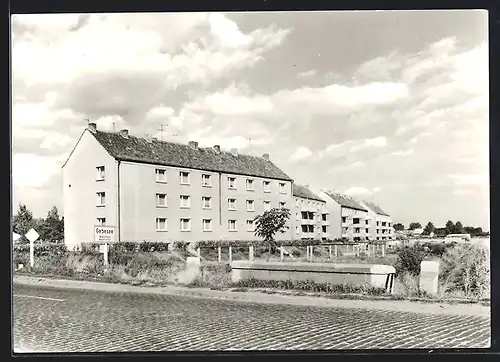 AK Gebesee /Kr. Erfurt, Ortseingang mit Ortsschild