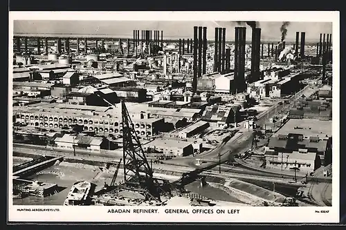 AK Abadan, Refinery, General Offices on left, Erdölförderung