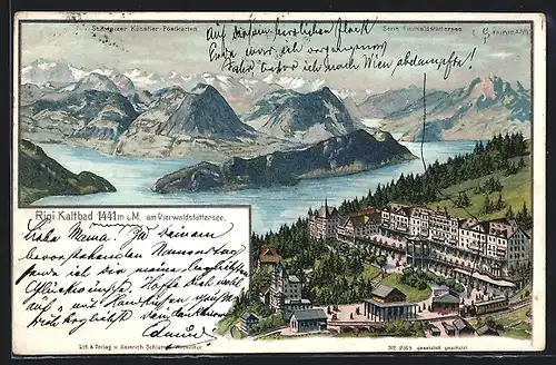 Künstler-AK C. Steinmann Nr. 2163: Rigi Kaltbad am Vierwaldstättersee