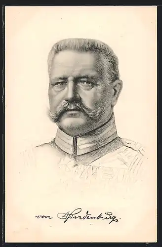 AK Portrait Paul von Hindenburg in Uniform