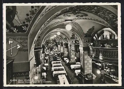 AK Bern, Blick in den grossen Kornhauskeller