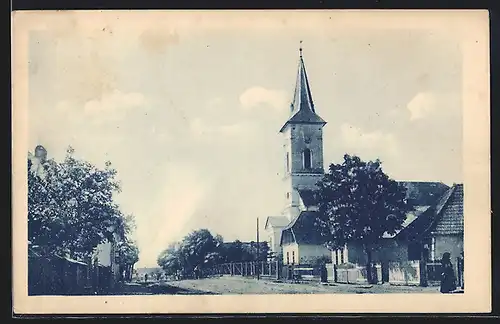 AK Batovo, Blick zur Kirche