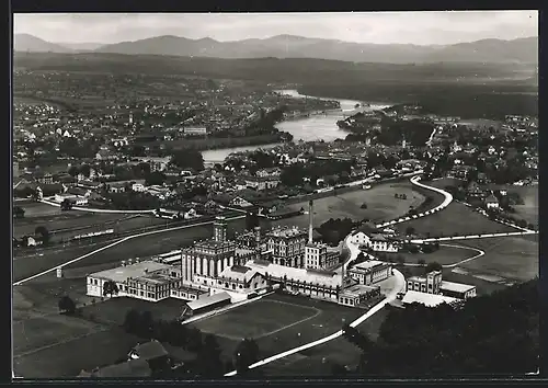 AK Rheinfelden, Brauerei Feldschlösschen, Fliegeraufnahme