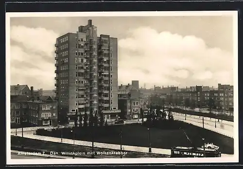 AK Amsterdam-Z., Dan. Willinkplein met Wolkenkrabber