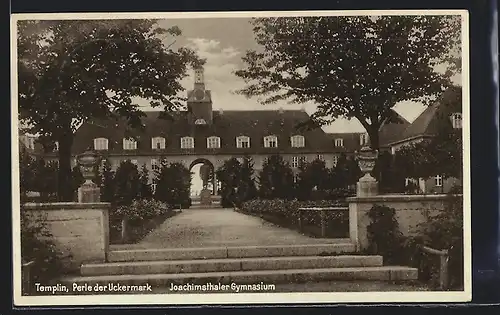 AK Templin, Partie vor dem Joachimsthaler Gymnasium