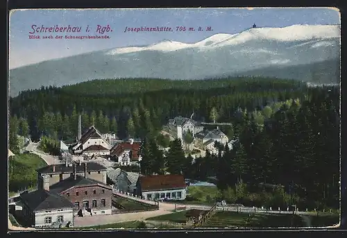 AK Schreiberhau, Blick auf die Josephinenhütte mit Schneegrubenbaude