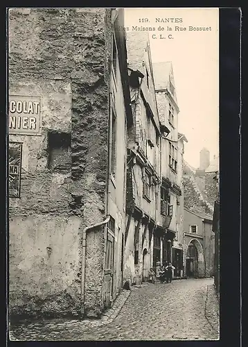 AK Nantes, Vieilles Maisons de la Rue Bossuet