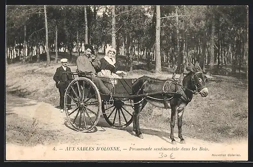 AK Les Sables-d`Olonne, Promenade sentimentale dans les Bois