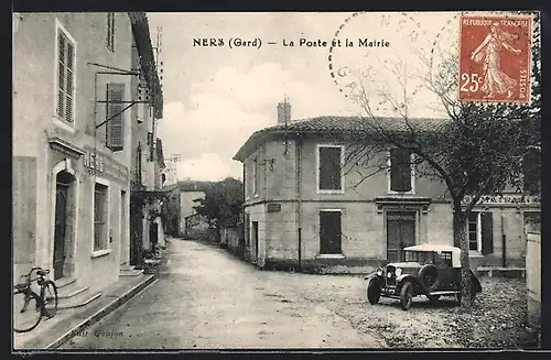 AK Ners, La Poste et la Mairie