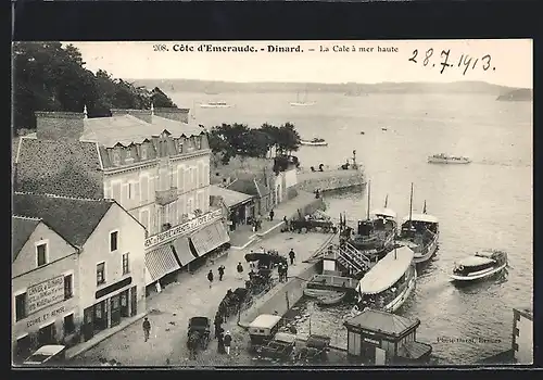 AK Dinard /Cote d`Emeraud, La Cale à mer haute