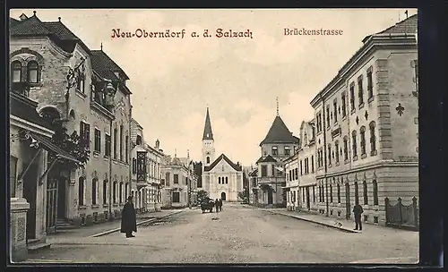 AK Oberndorf an der Salzach, Neu-Oberndorf, Brückenstrasse