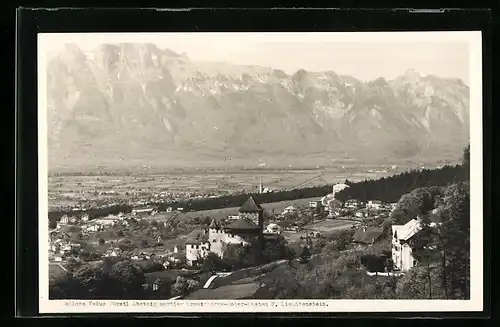 AK Vaduz, Schloss mit Ortsansicht