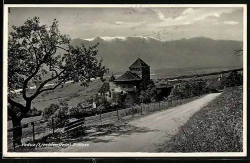 AK Vaduz, Wanderweg am Schloss