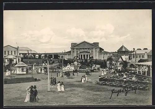 AK Freiberg, Erzgebirgs-Ausstellung 1912, Auf dem Ausstellungsgelände