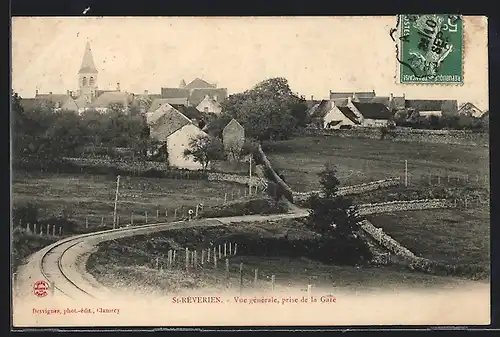 AK St-Révérien, Vue générale prise de la Gare