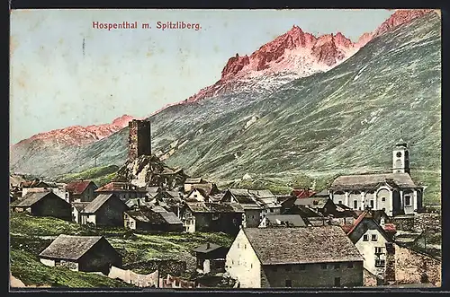 AK Hospenthal, Teilansicht mit Spitzliberg