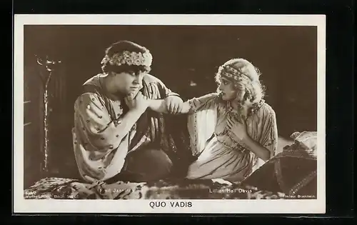 AK Emil Jannings und Lillian Hall Davis spielen in Quo-Vadis