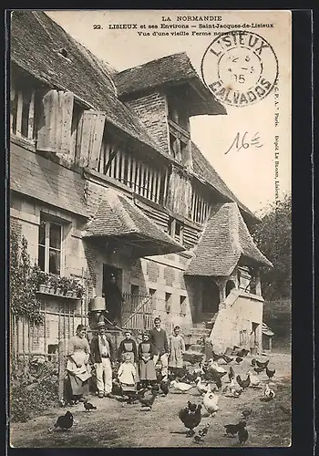 AK Lisieux, Vue d`une vieille Ferme normande