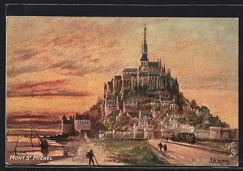 Künstler-AK Mont-St-Michel, Vue generale