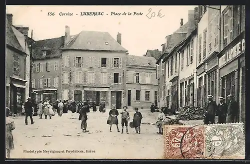 AK Lubersac, Place de la Poste