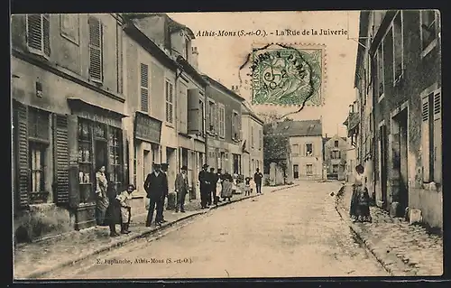 AK Athis-Mons, La Rue de la Juiverie, Strassenpartie