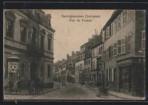 AK Sarreguemines, Rue de France