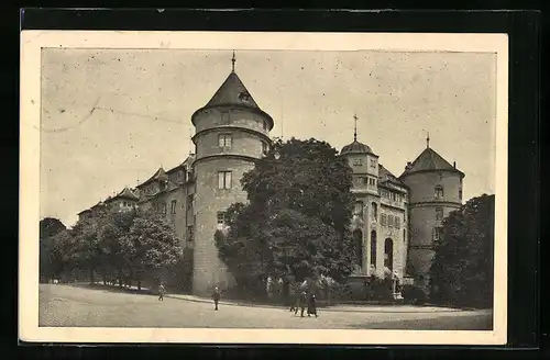 AK Stuttgart, Blick zum Altes Schloss