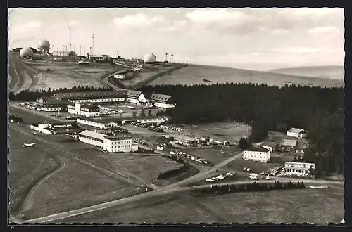 AK Gersfeld /Rhön, Wasserkuppe vom Flugzeug aus