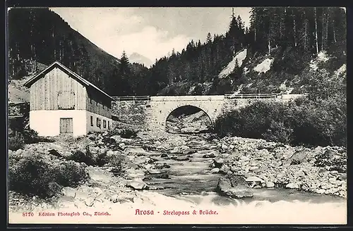 AK Strelapass, Partie mit Brücke