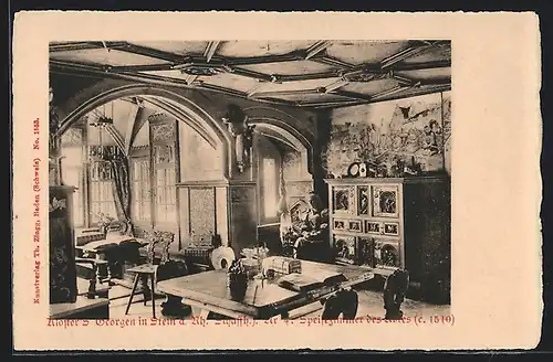 AK Stein a. Rhein, Kloster S. Georgen, Speisezimmer des Abtes