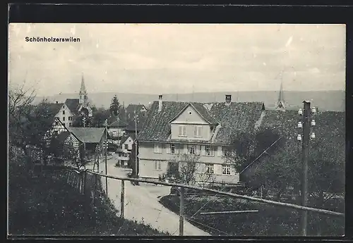 AK Schönholzerswilen, Ortsansicht mit Kirche