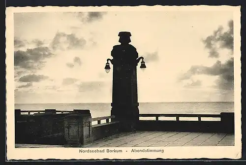 AK Borkum / Nordseebad, Abdenstimmung