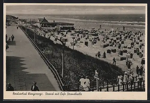 AK Wangerooge / Nordseebad, Strand mit Café Strandhalle