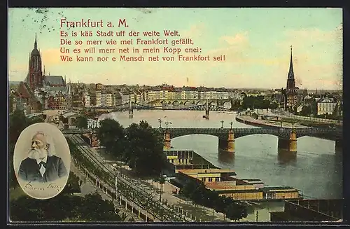 AK Alt-Frankfurt, Friedrich Stolke, Mainpartie mit Dom