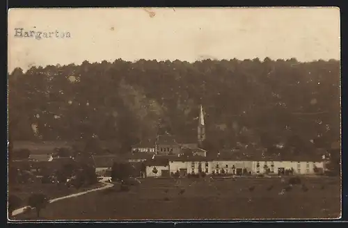 AK Hargarten, Panorama mit Kirche