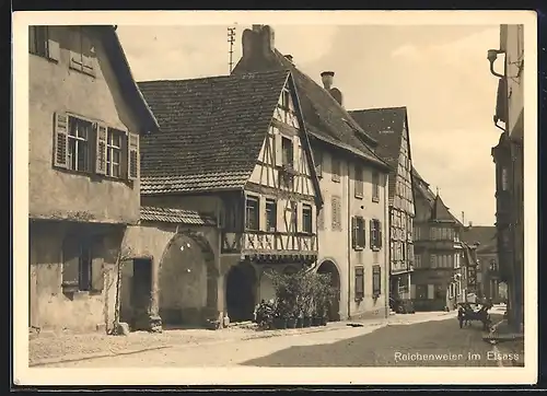 AK Reichenweier im Elsass, Strasse im Ort