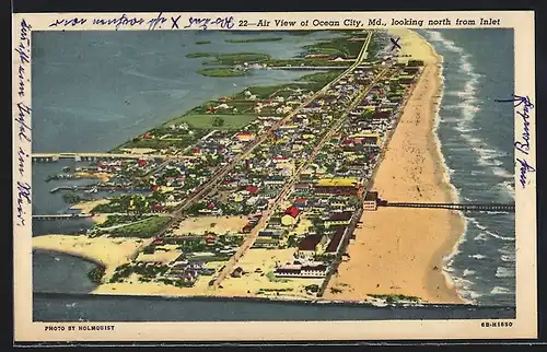 AK Ocean City, MD, Air View looking north from Inlet