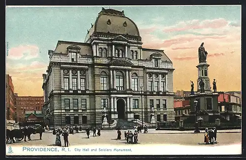 AK Providence, RI, City Hall and Soldiers Monument