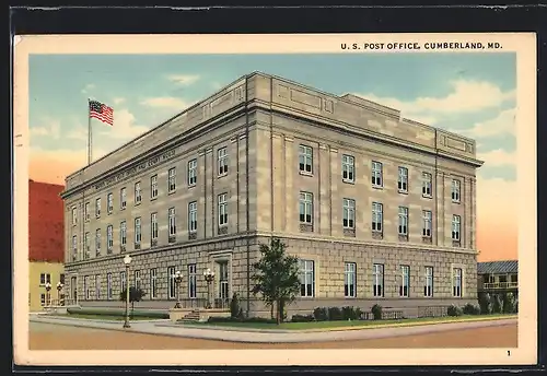 AK Cumberland, MD, View of the U. S. Post Office