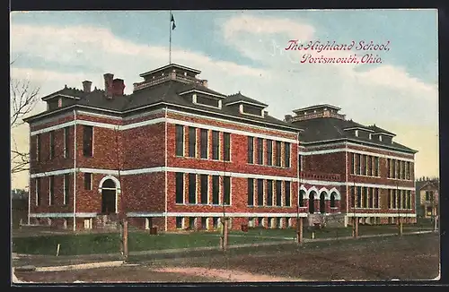 AK Portsmouth, OH, View of the Highland School