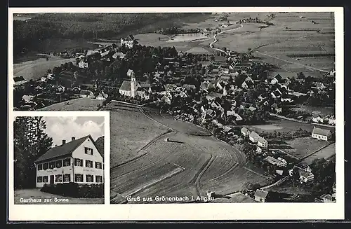 AK Grönenbach i. Allgäu, Gasthaus zur Sonne, Teilansicht