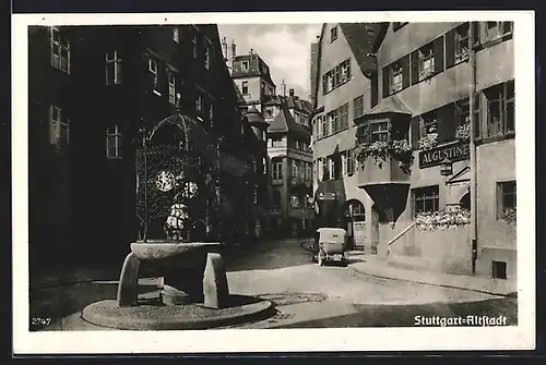 AK Stuttgart, Brunnen in der Altstadt