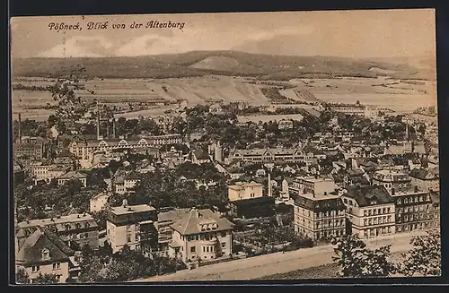 AK Pössneck, Blick von der Altenburg