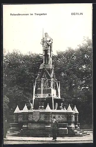 AK Berlin-Tiergarten, Rolandbrunnen im Tiergarten