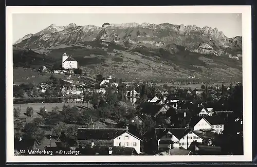 AK Werdenberg, Ortsansicht mit Kreuzberge