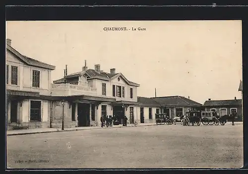 AK Chaumont, La Gare, Bahnhof