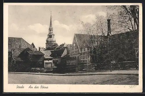 AK Stade, An der Börne, Ort mit Kirche